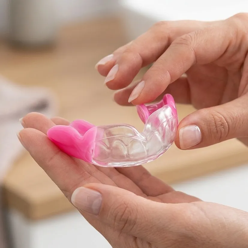 Zahn Sportschutz Mundschutz Kampfsport in Pink